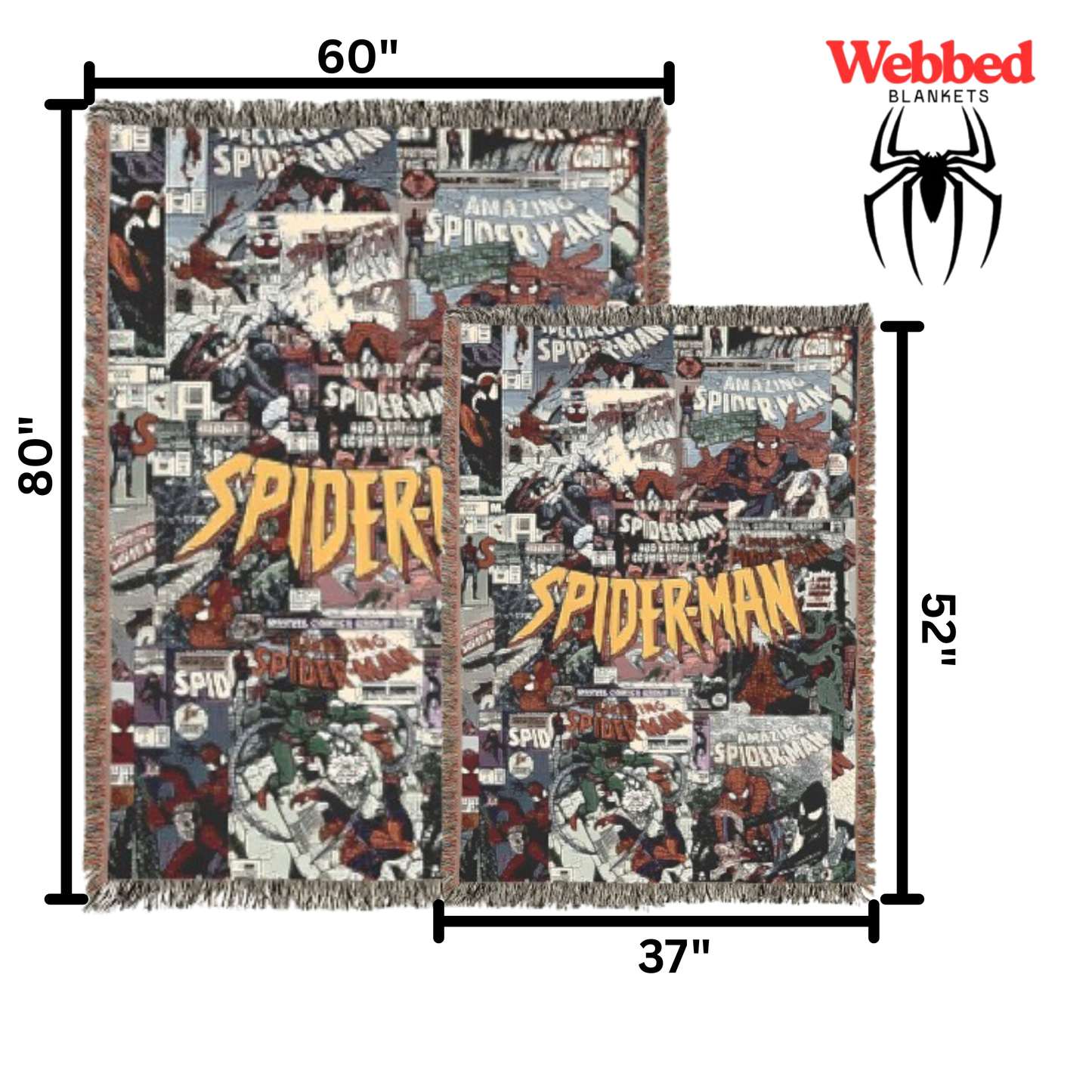 The classic Comic Spidey Blanket